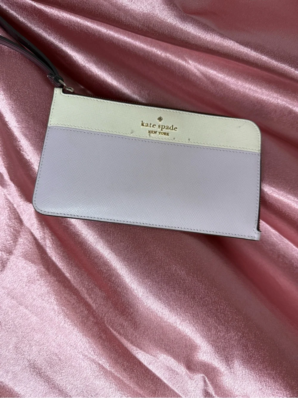 kate spade Cream & Lavender Two-Tone Wristlet